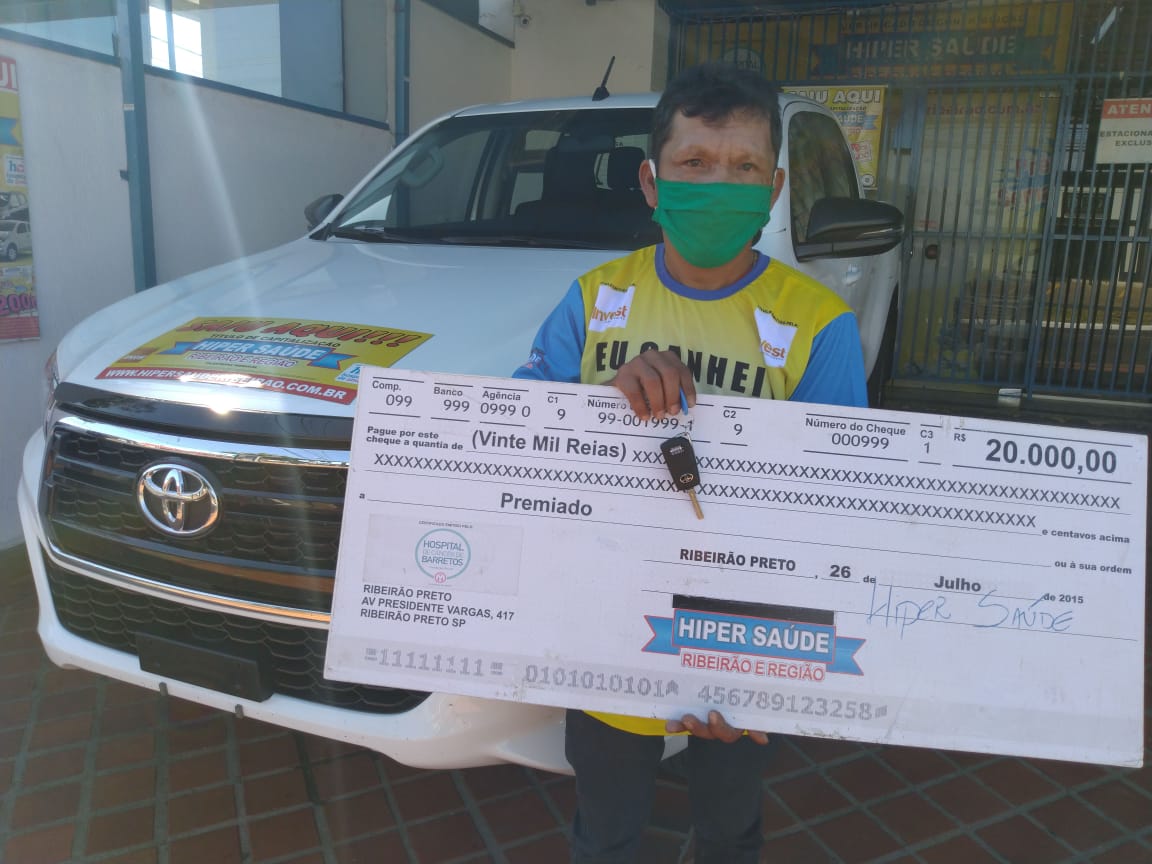 Morador de São João da Boa Vista ganhou Hilux + R$ 20 mil e vai realizar o sonho da casa própria