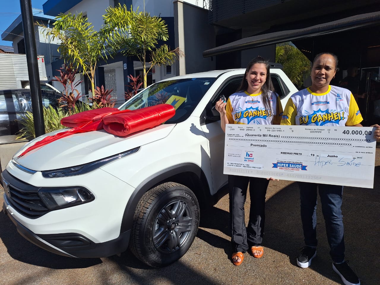 Duas ganhadoras dividem quarto prêmio valendo uma Fiat Toro mais 40 mil reais